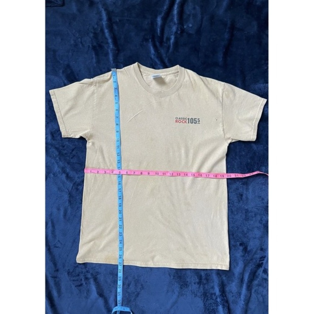 Classic Rock 105.5 Beige Med T Shirt The Beatles Quote On Back - Picture 2 of 6